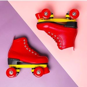 RED ROLLERSKATES